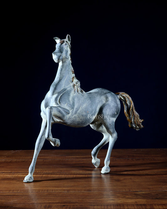 Vintage Brass Galloping Horse Feng Shui Approved Statue