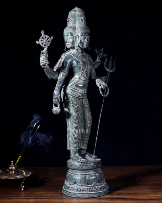 Bronze Standing Lord Brahma Statue 21.5"