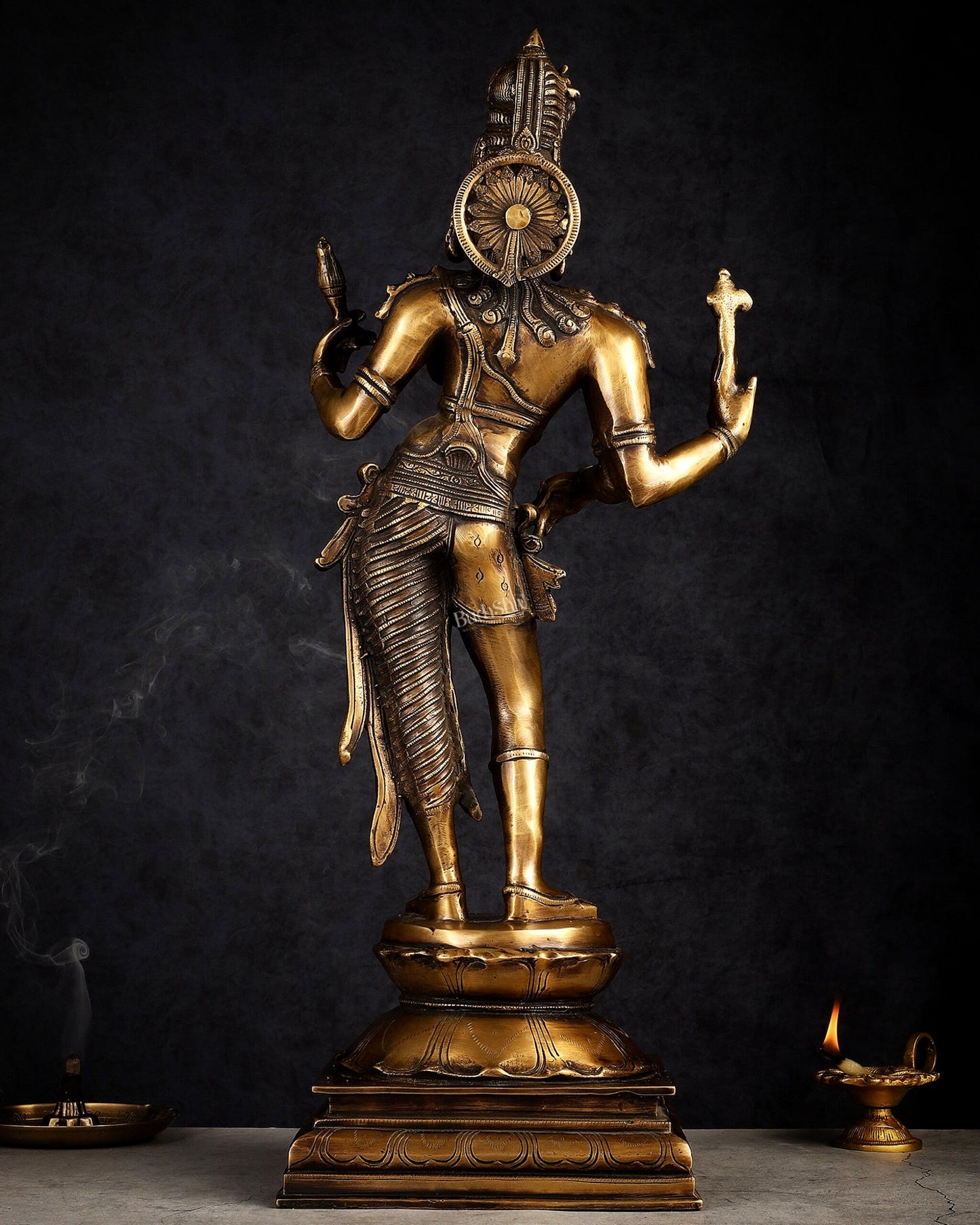 Brass Ardhanarishwara statue 23"