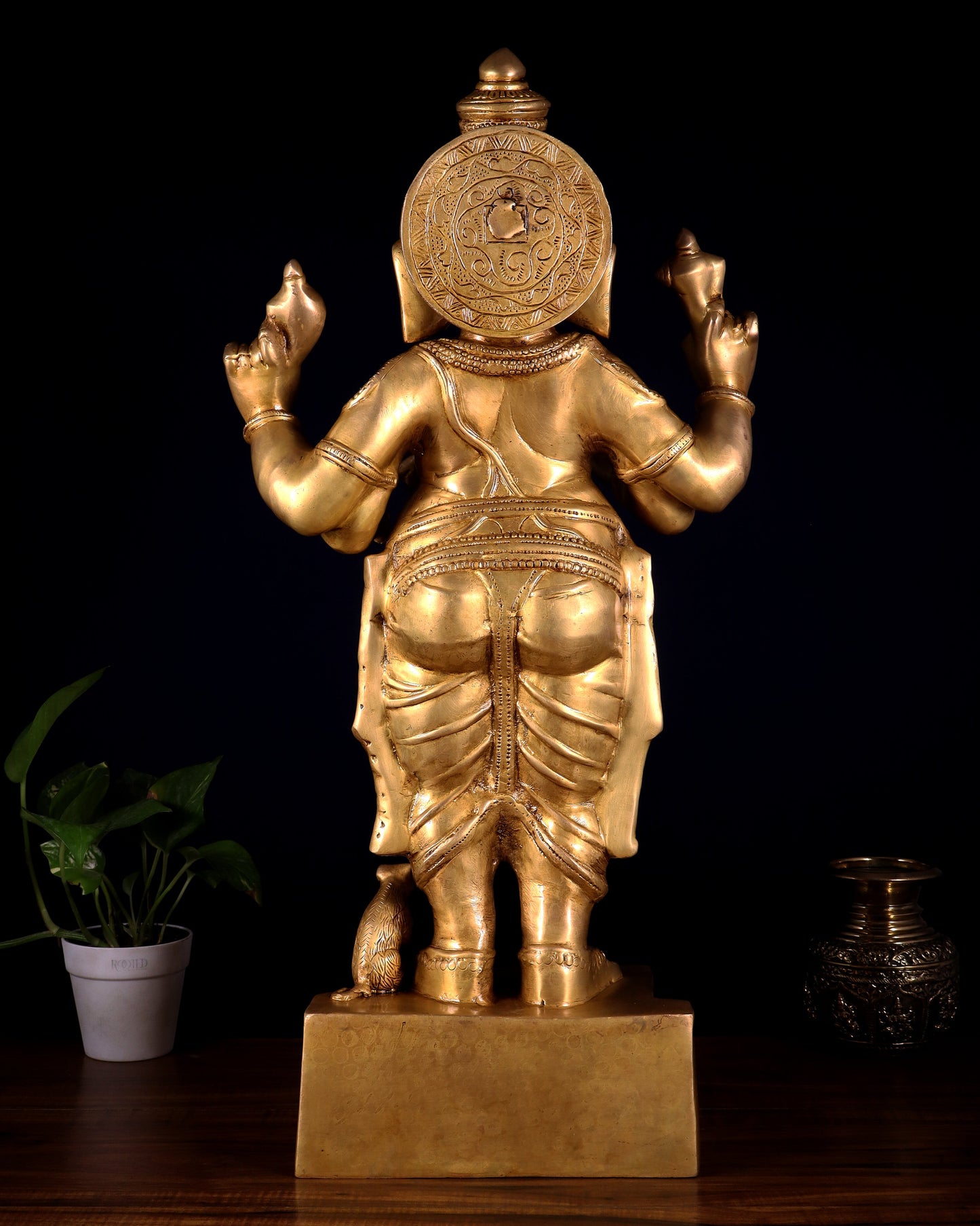 Brass Standing Ganesha Darshana Murthy – 27 Inch