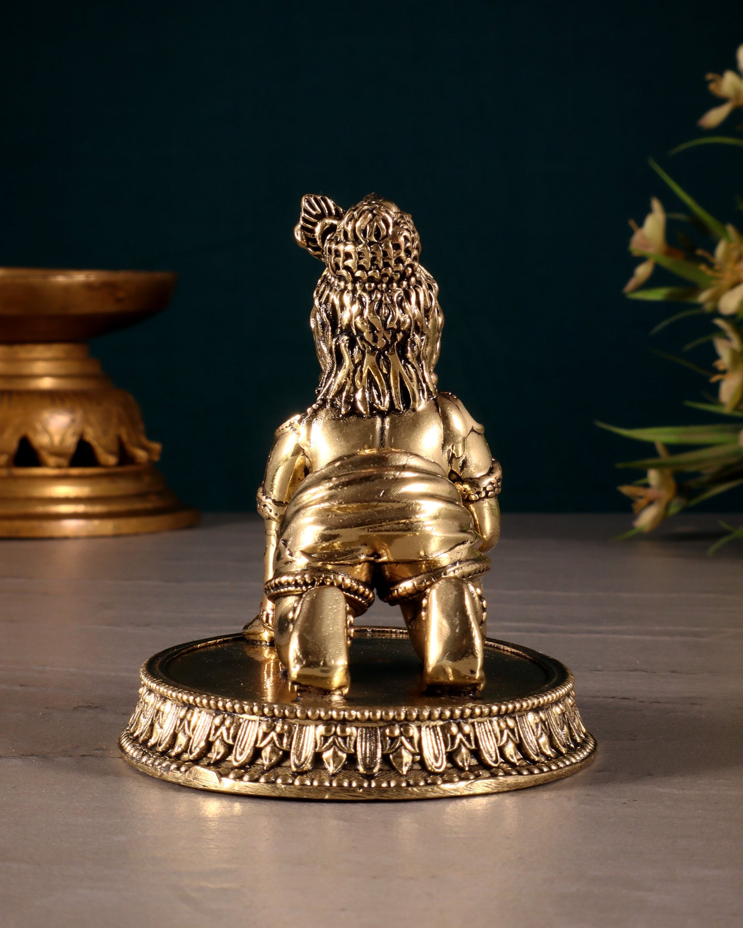Brass Superfine Laddoo Gopal Idol 3 inch with base