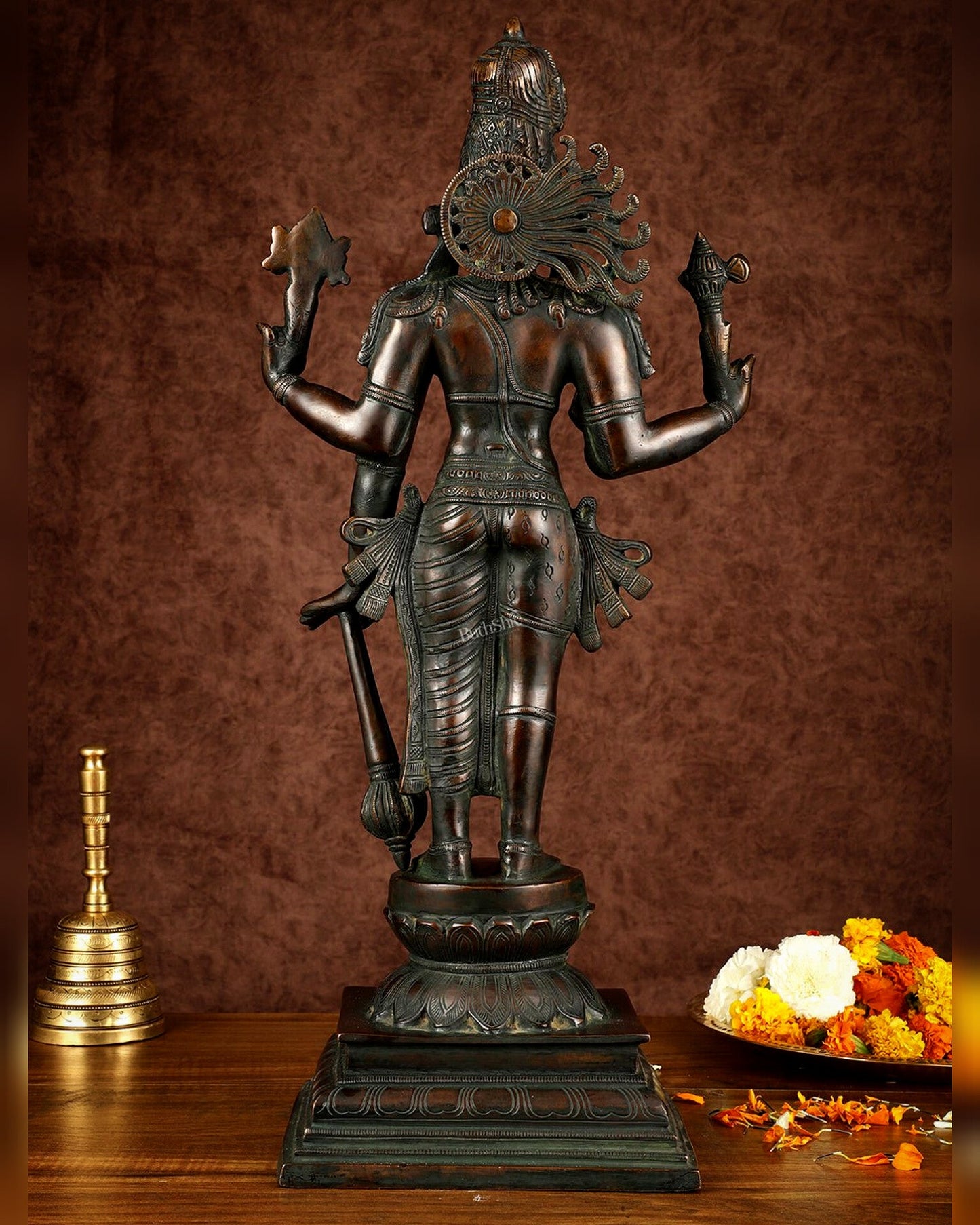 Brass Hari-Hara, Half Vishnu Half Shiva (Shankaranarayana) Statue | 21 inch