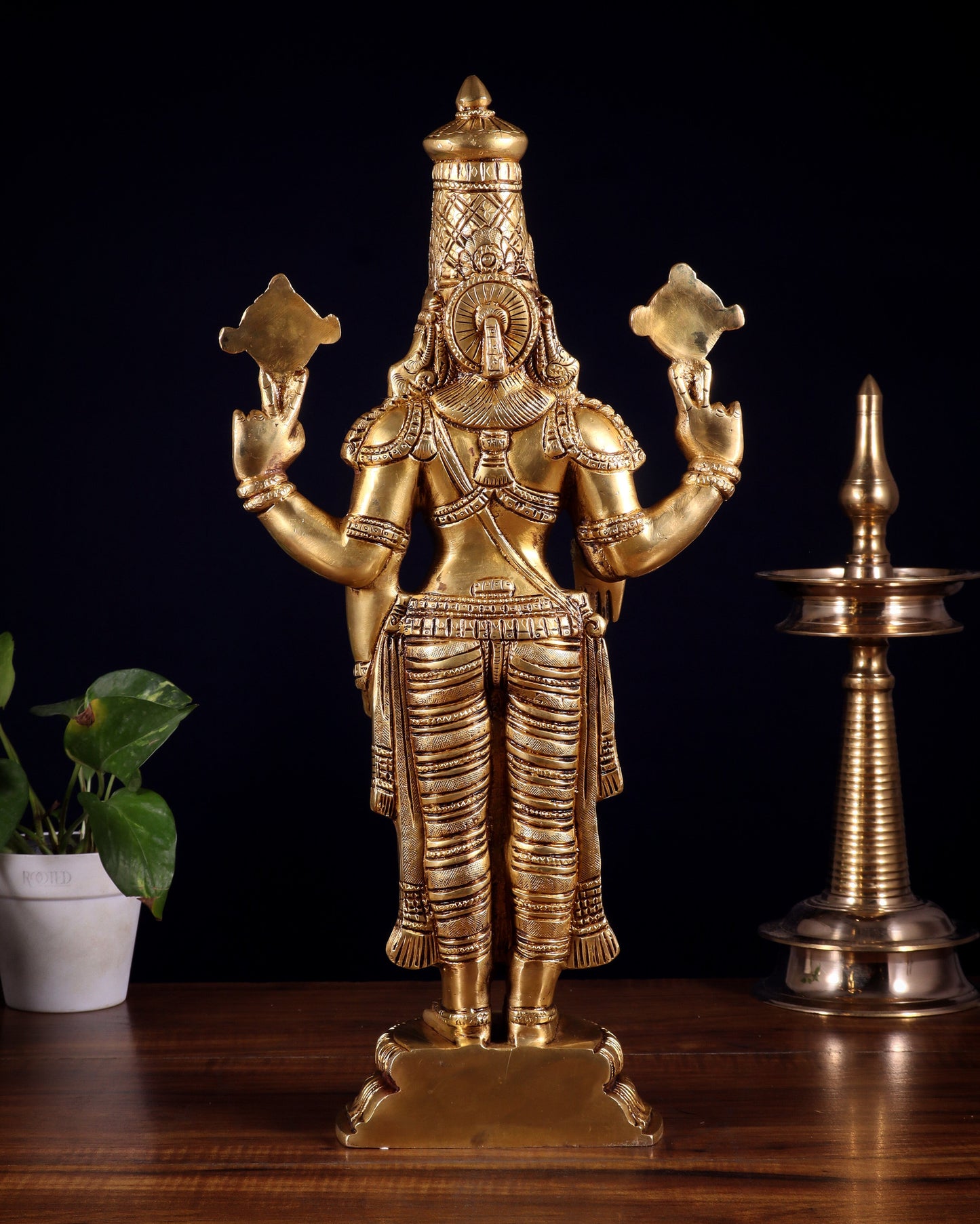 Brass Superfine Lord Tirupati Balaji Statue 18" Lord Venkateshwara