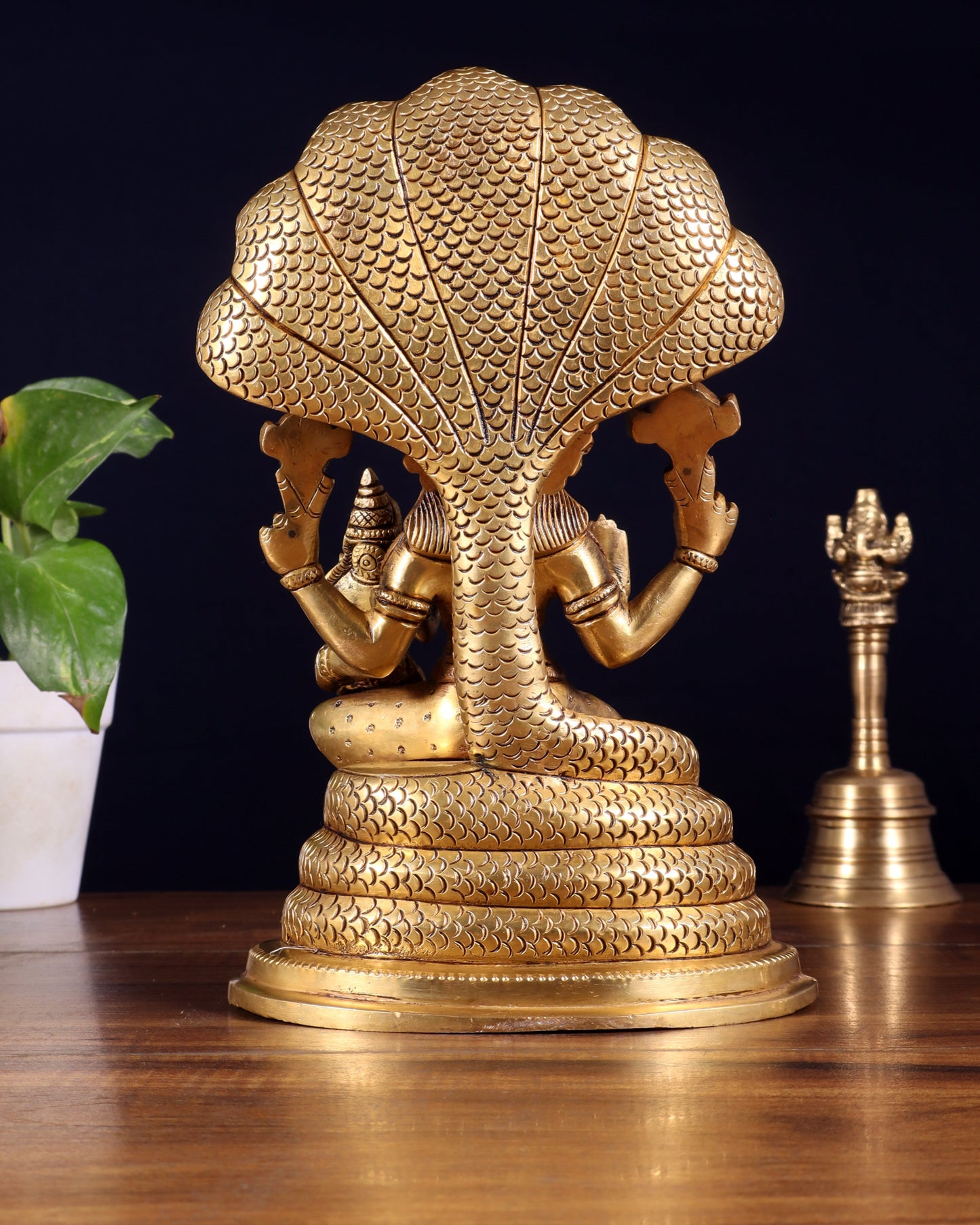 Brass Narasimha Lakshmi idol 10 inch