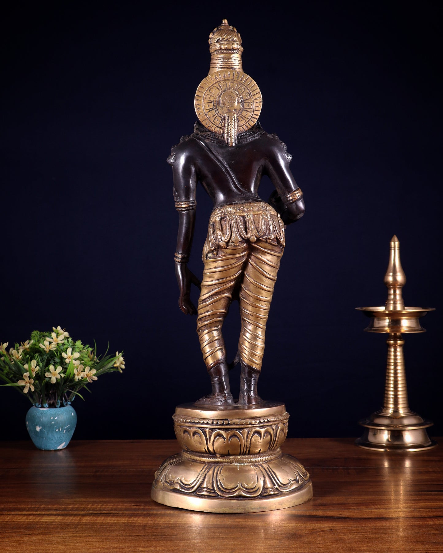 Beautiful Bhoga Shakti Pure Brass Uma Parvati Standing Statue – Black Edition 20 inch