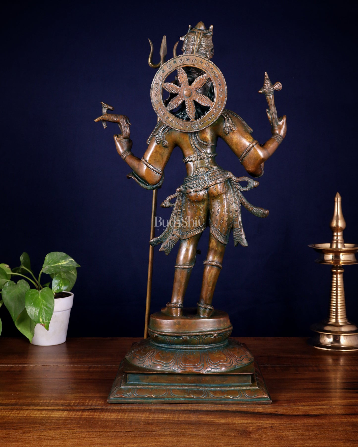 Standing Shiva brass statue 21 inch