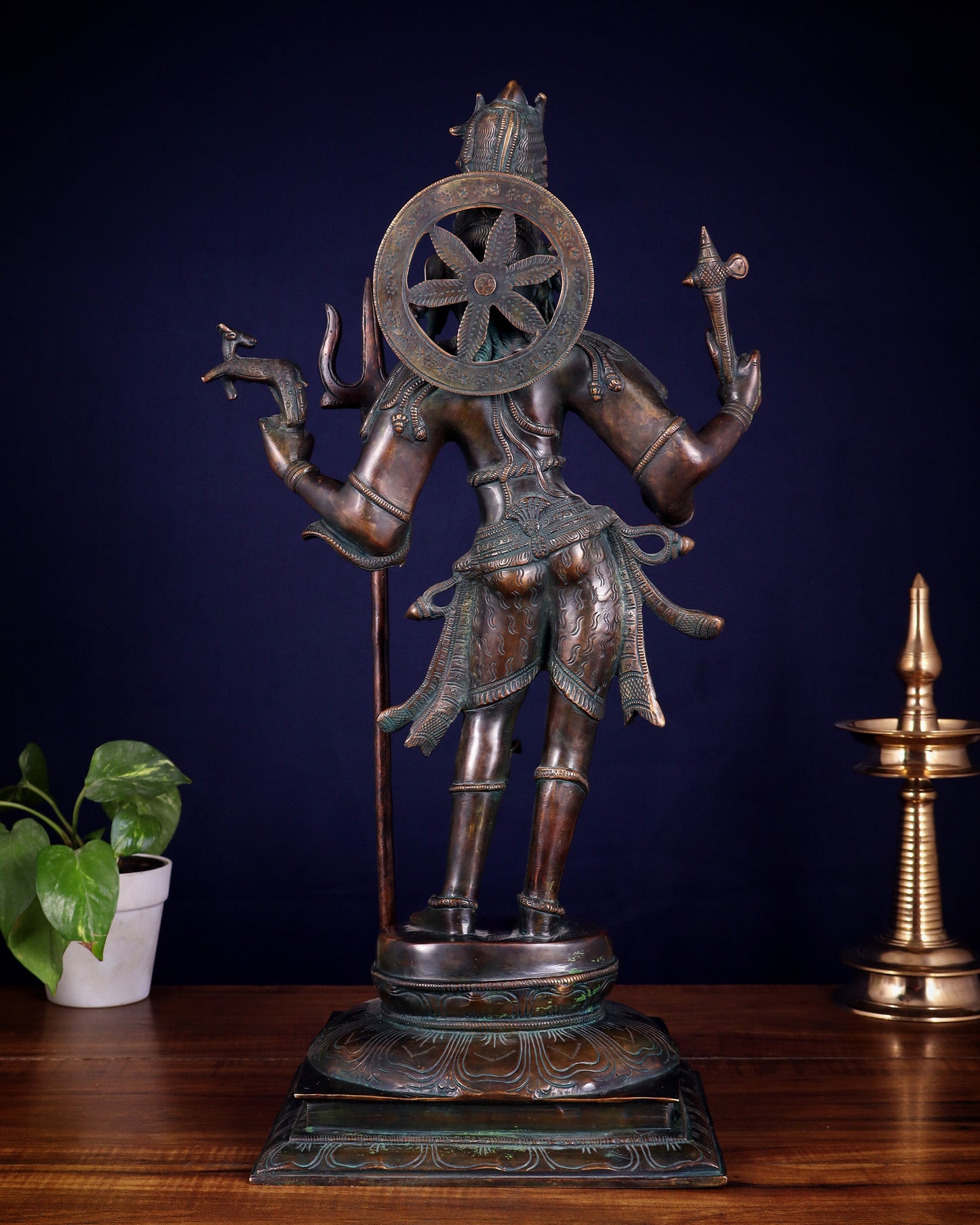 Pure Brass Pashupatinath Lord Shiva standing Statue – 21”