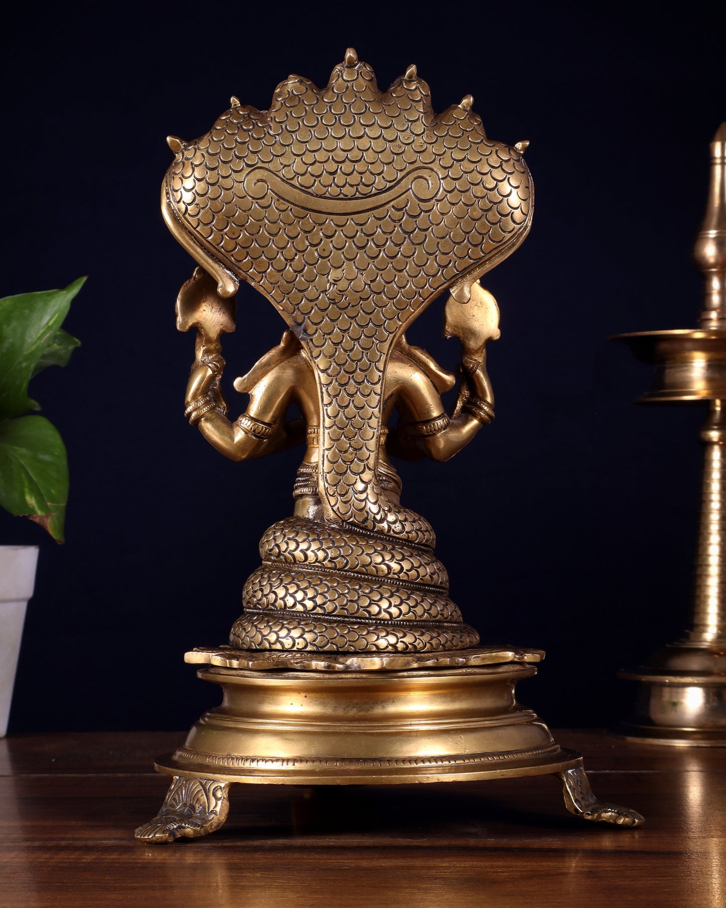 Handcrafted Brass Statue of Lord Patanjali, the Father of Yoga | 10.5"