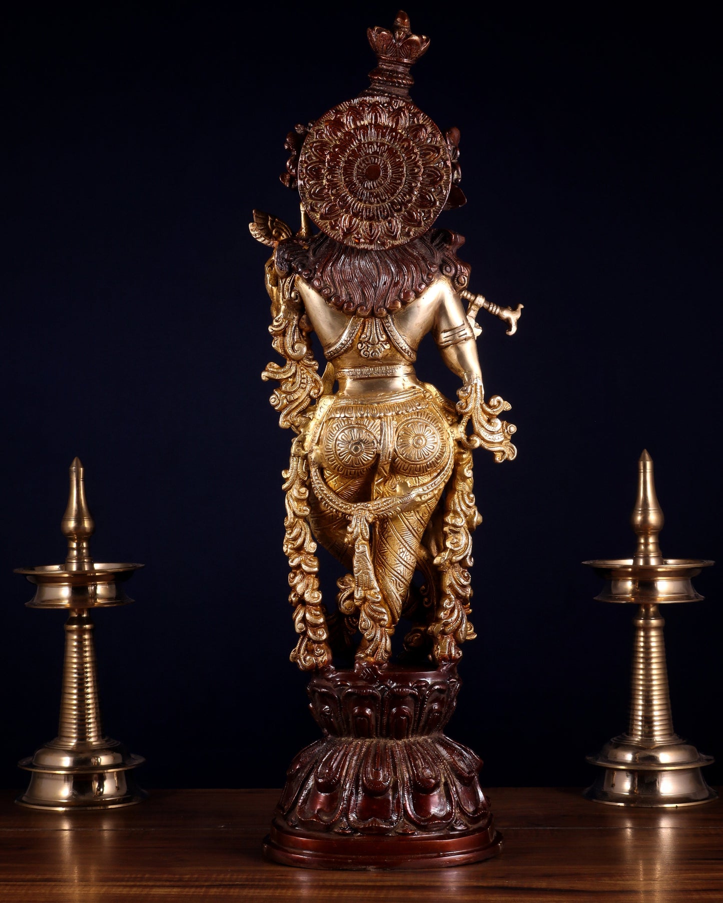 Pure brass Lord Krishna statue 25 inch
