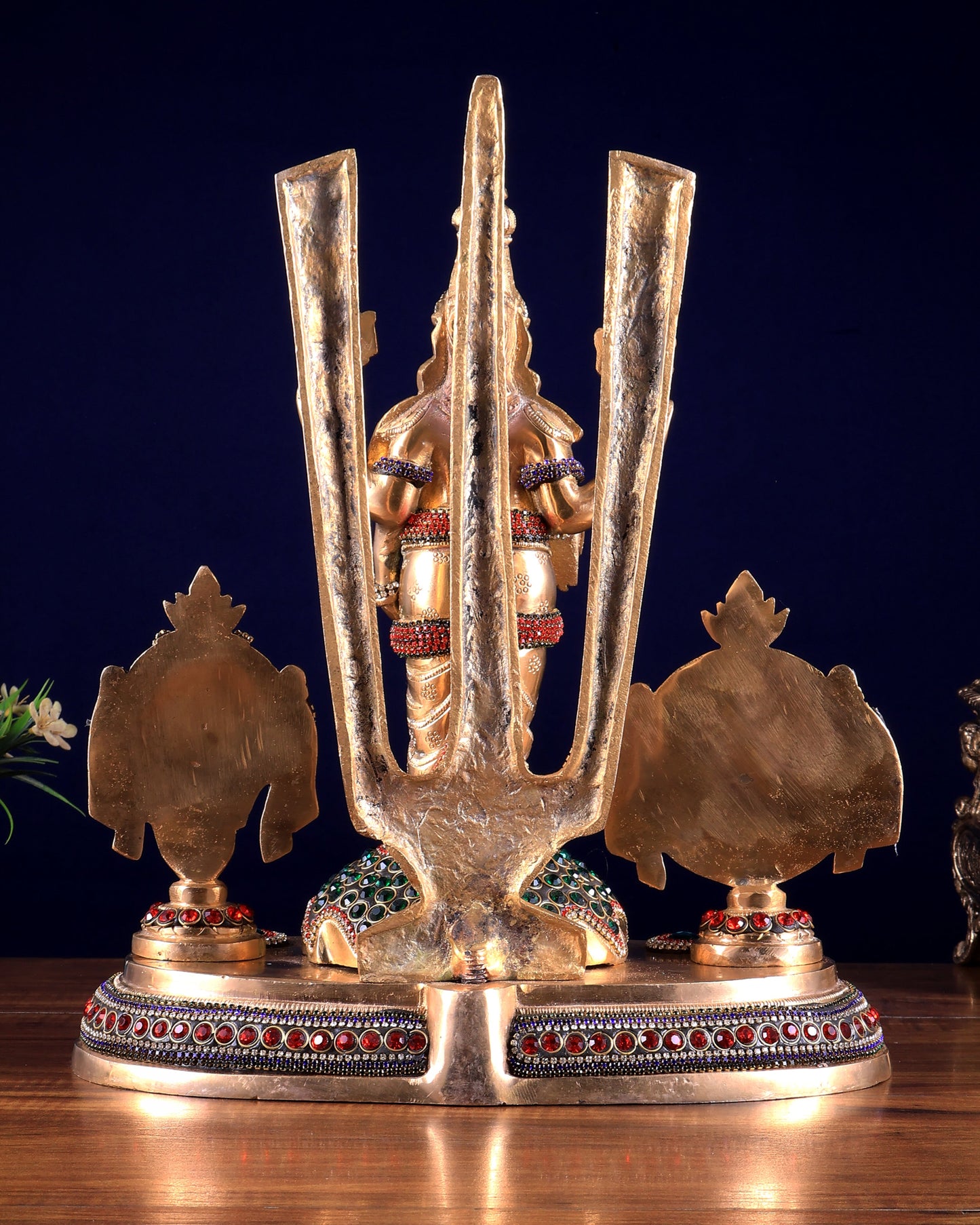 Brass Tirupati Balaji statue with Shankh Chakra | 14.5 Inch