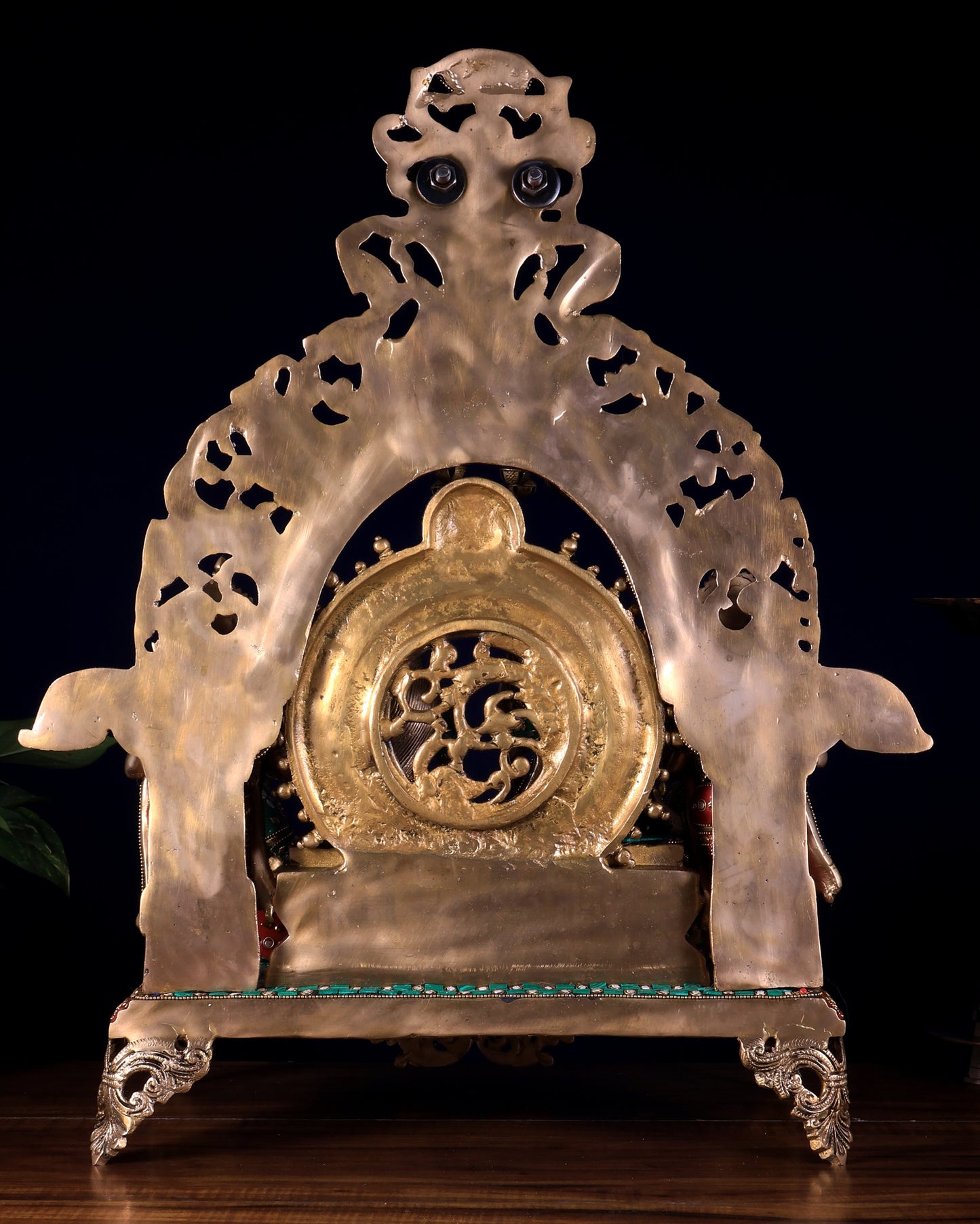 Large Brass Ram Darbar sitting Idol |(Ramapatabhishekam) 23" meenakari Stonework