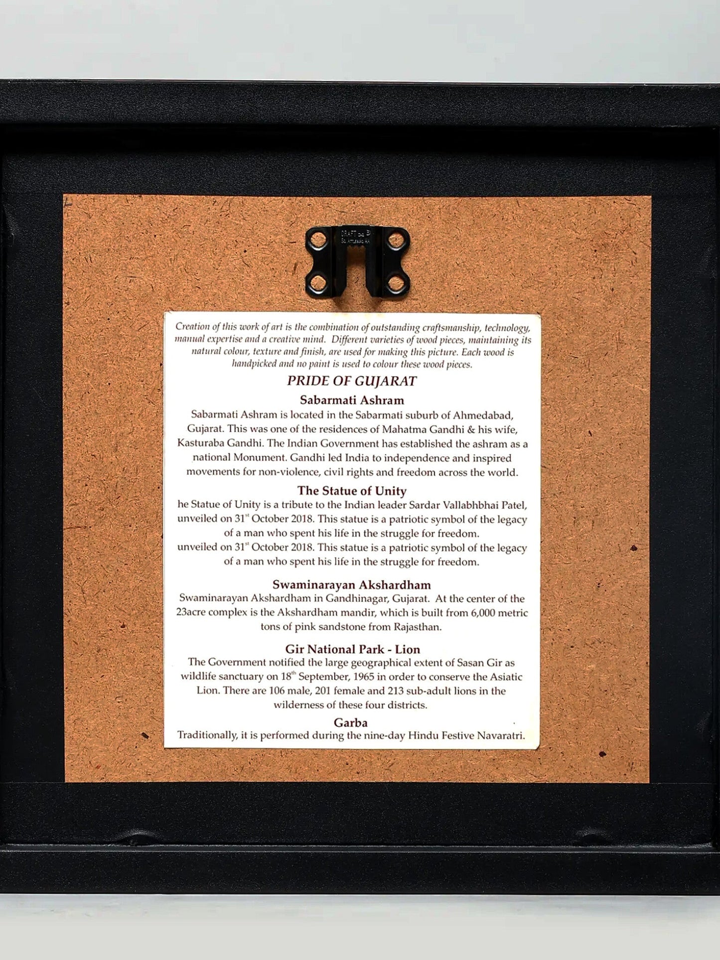 A Tribute to Gujarat – Handcrafted 3D Wooden Wall Hanging