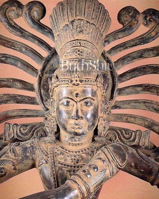 Pure Bronze Dancing Shiva Nataraja Sculpture 48 inch Rare find