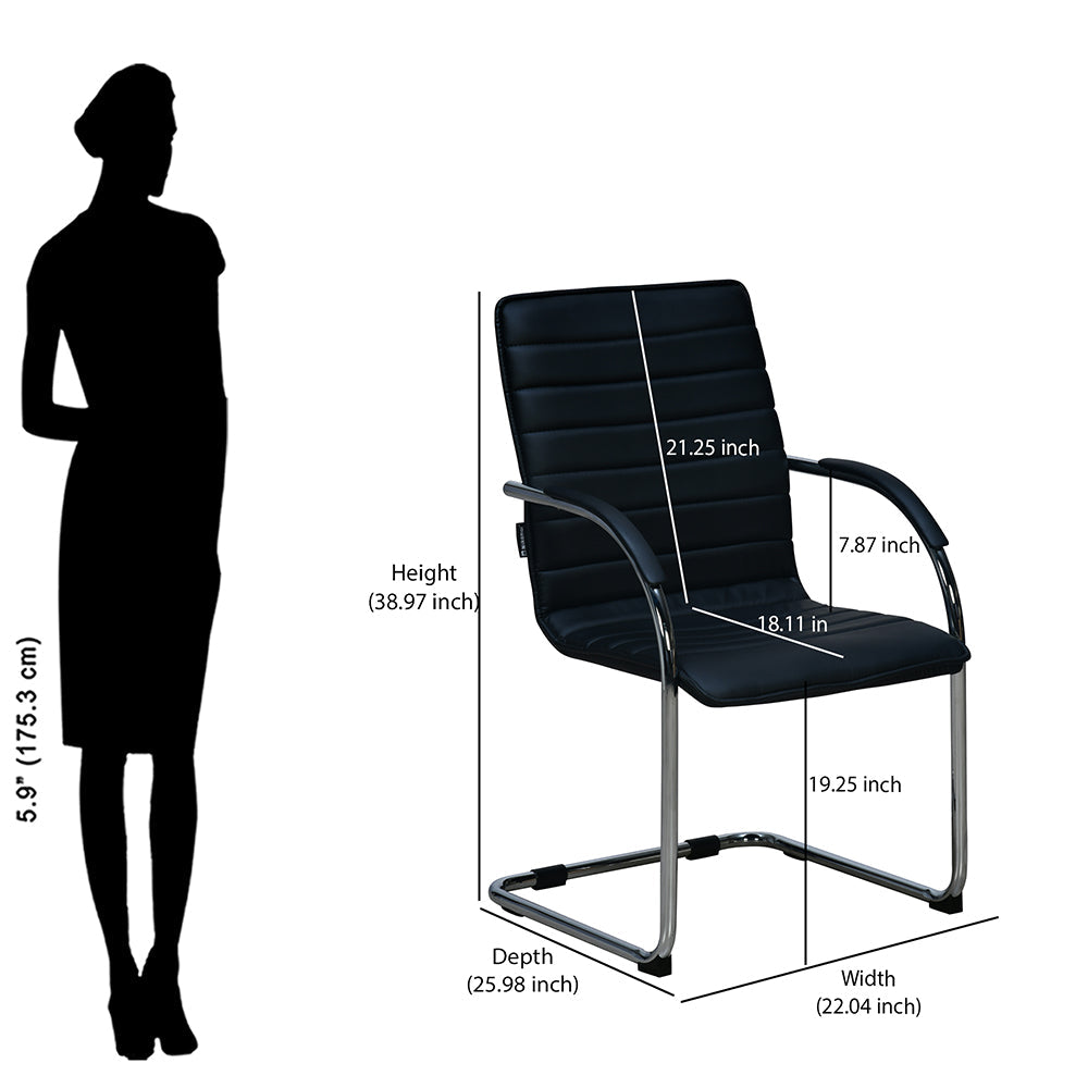 Nilkamal Runner Visitor Chair (Black)