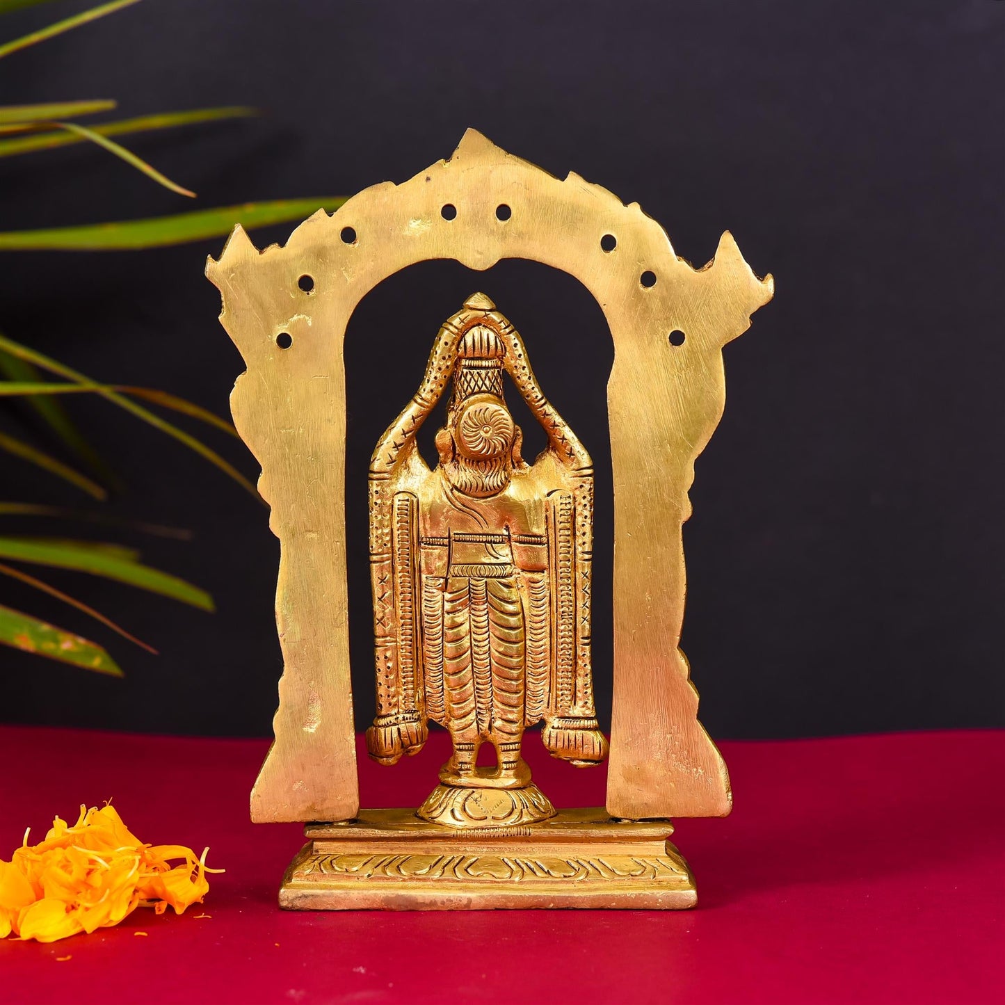 Brass Frame Tirupati Balaji Venkateshwar Superfine idol (8 Inch)