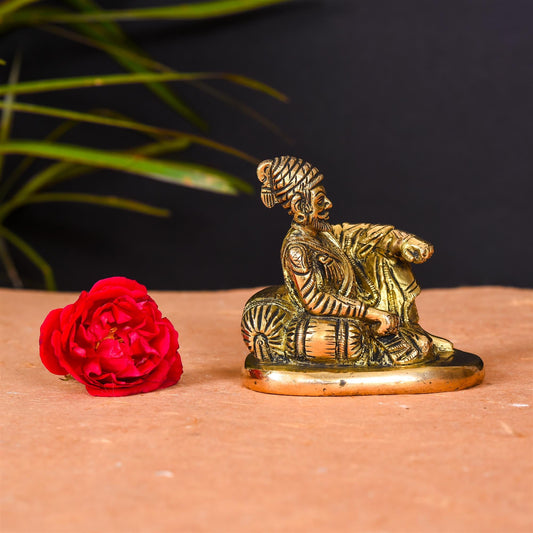 Brass Chatrapati Shivaji Maharaj Idol (3.2 Inch)