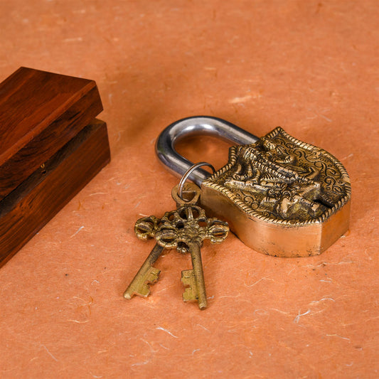 Brass Kali Door Lock (4.5 Inch)