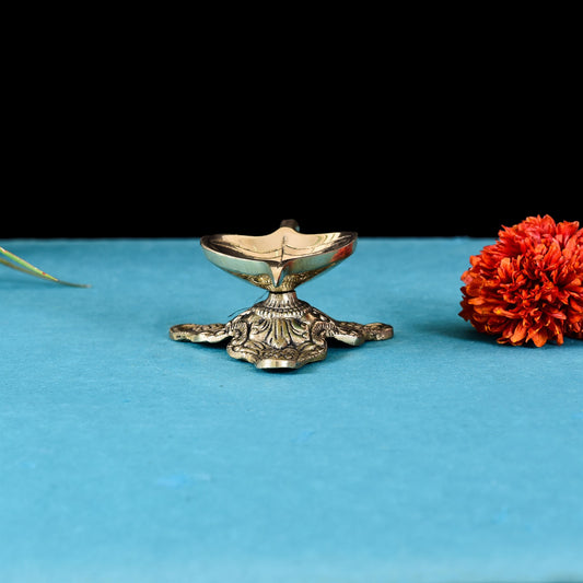 Brass Leaf Petal Diya (2 Inch)