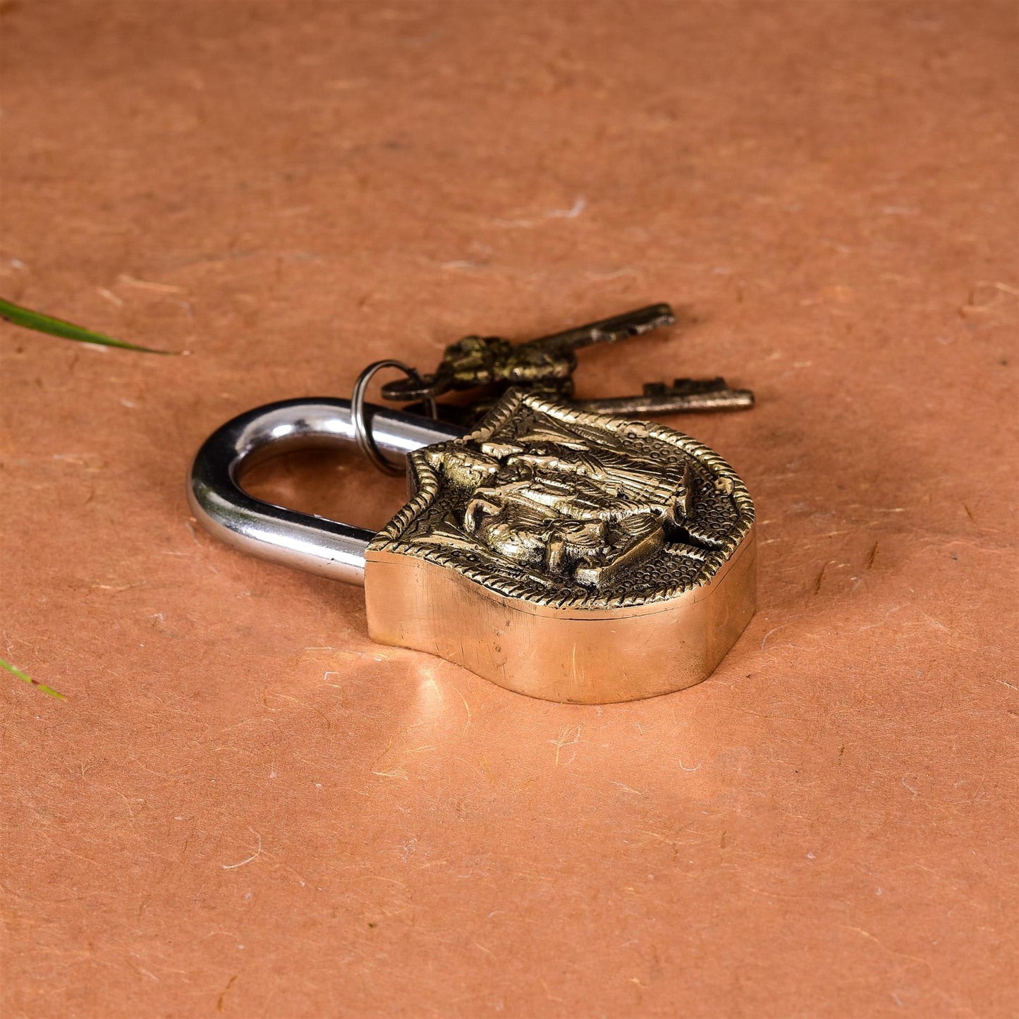 Brass Radha Krishna Door Lock (4.5 Inch)