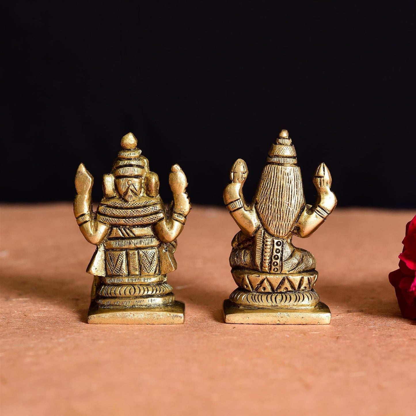 Brass Ganesha And Lakshmi Set Idol