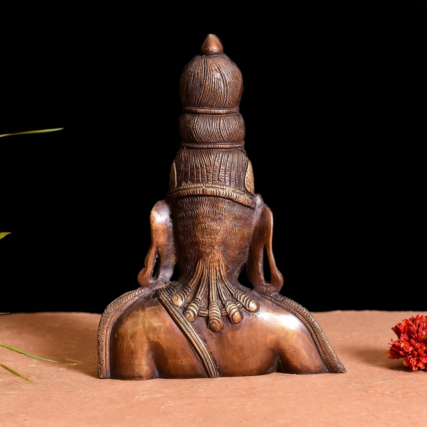 Brass Parvati Bust Statue (10.2 Inch)