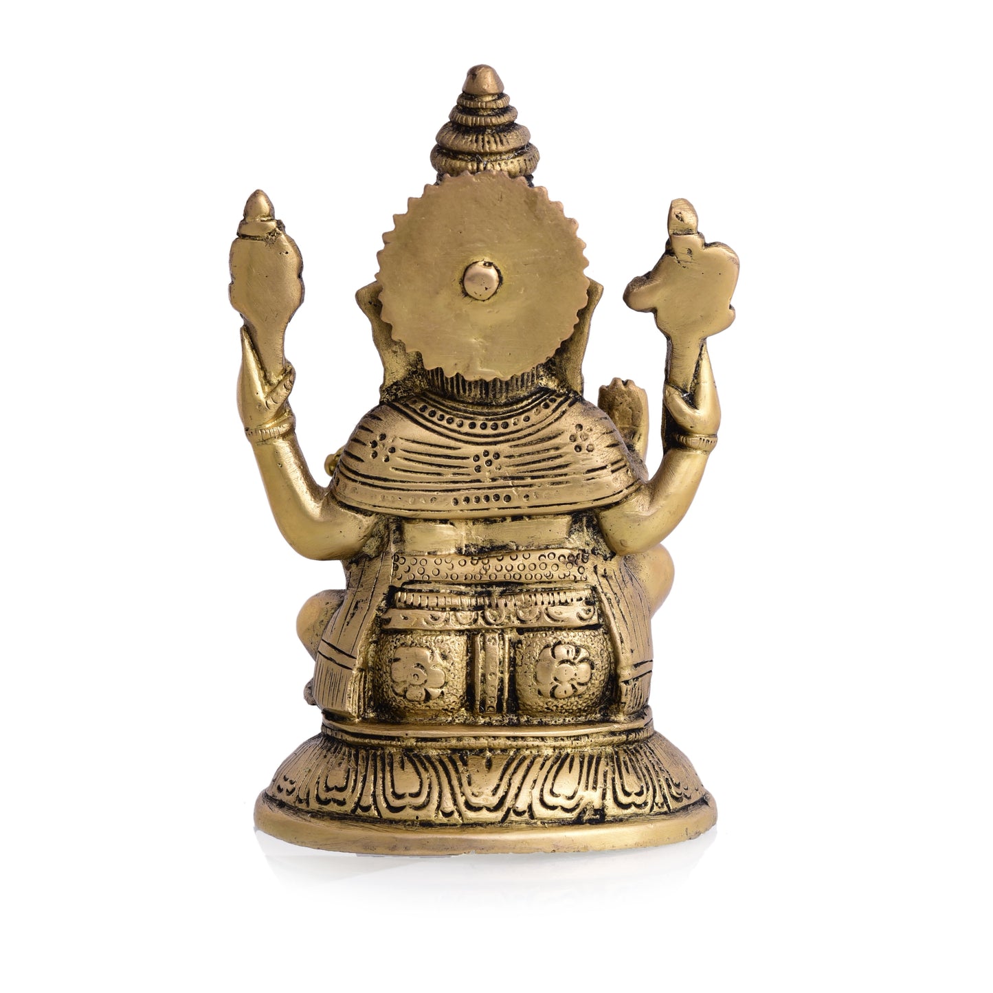 Brass Blessing Ganesha Idol (6 Inch)