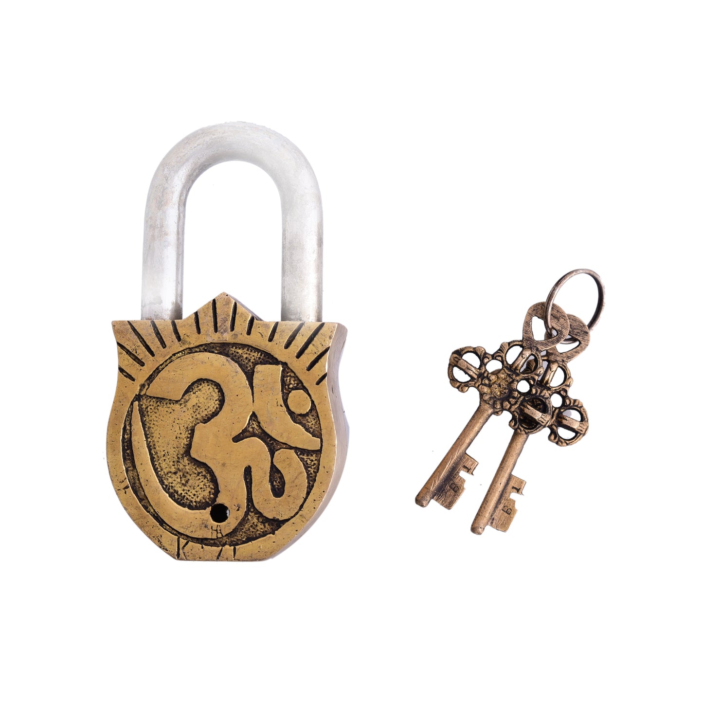 Brass Saraswati Door Lock (4.5 Inch)