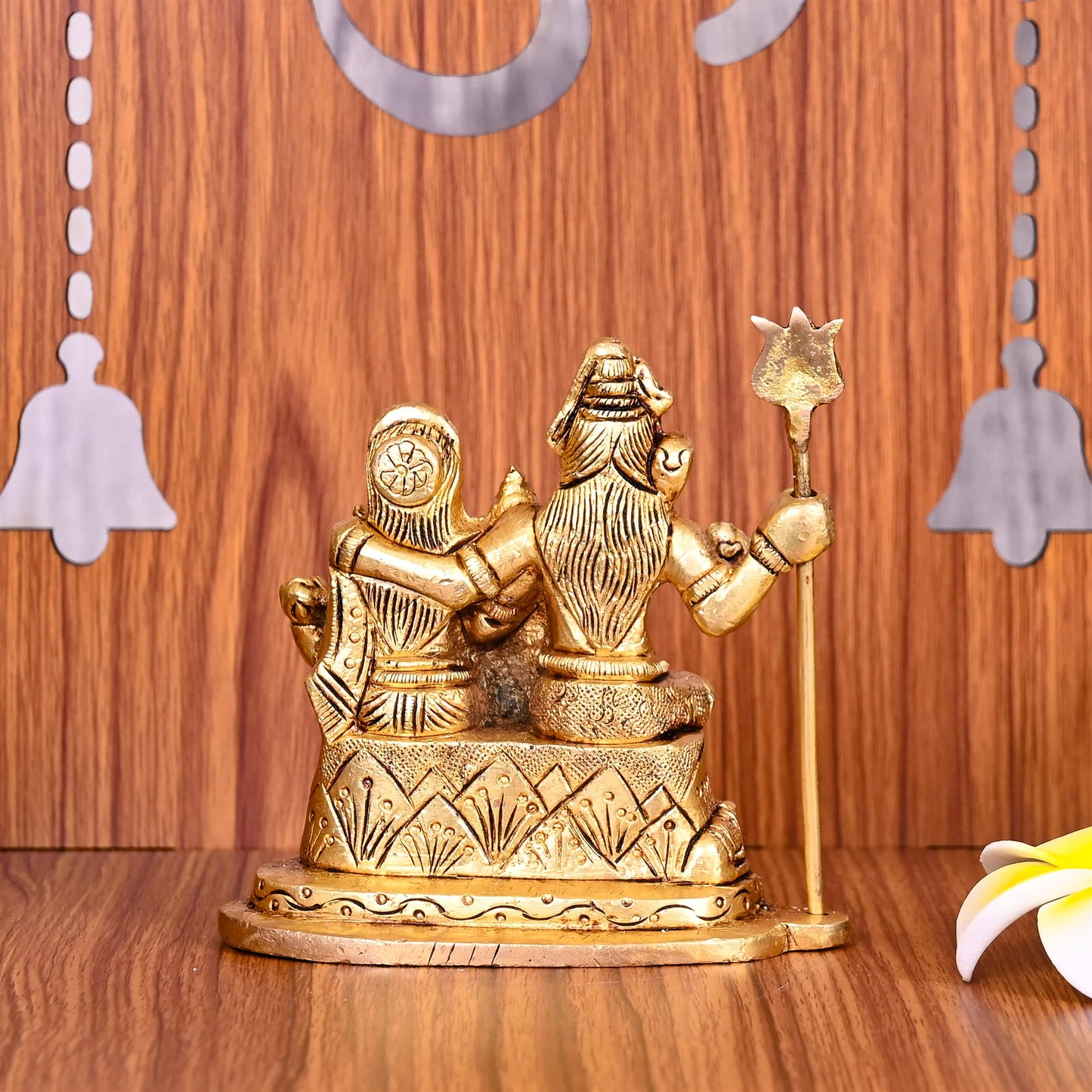 Brass Shiva Family Idol (4 Inch)