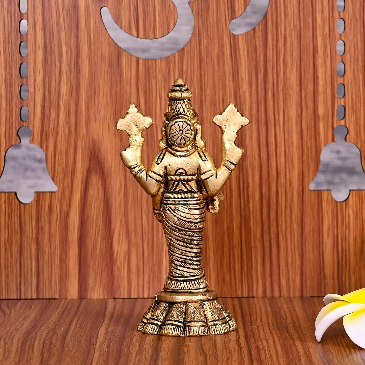 Brass Tirupati Balaji/Venkateshwar Idol (4.5 Inch)