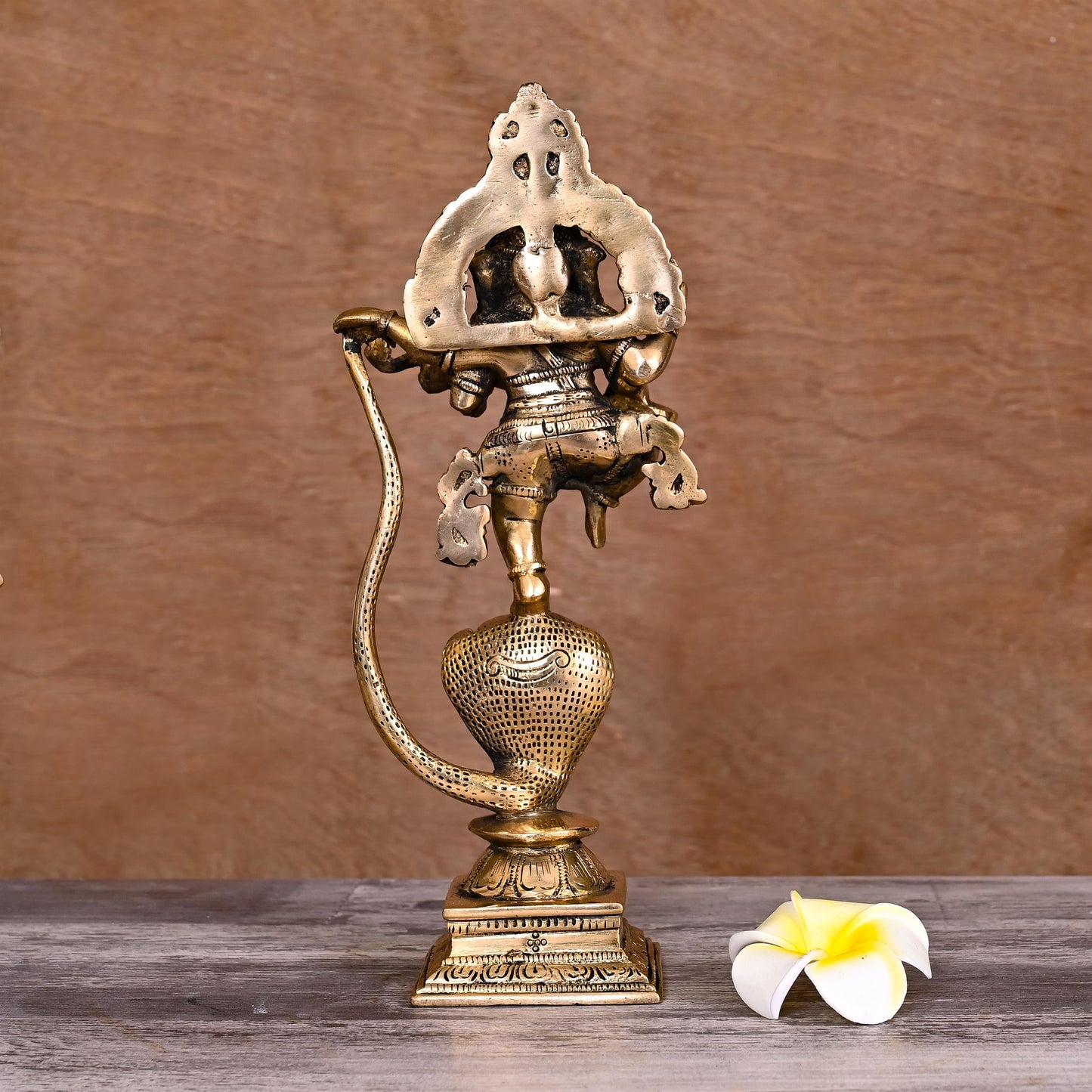 BRASS LORD DANCING GANESHA ON SNAKE (10.5")