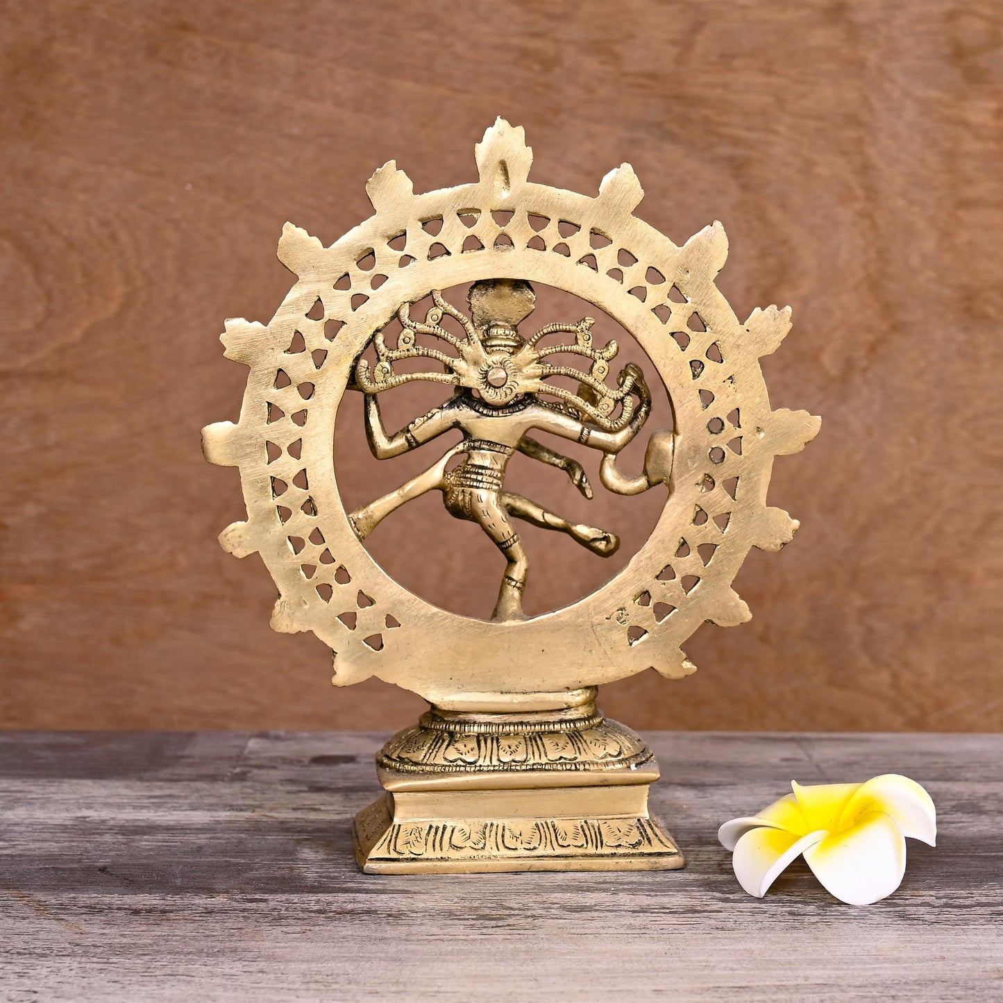 Brass Nataraja Dancing Shiva Statue (8.5 Inch)