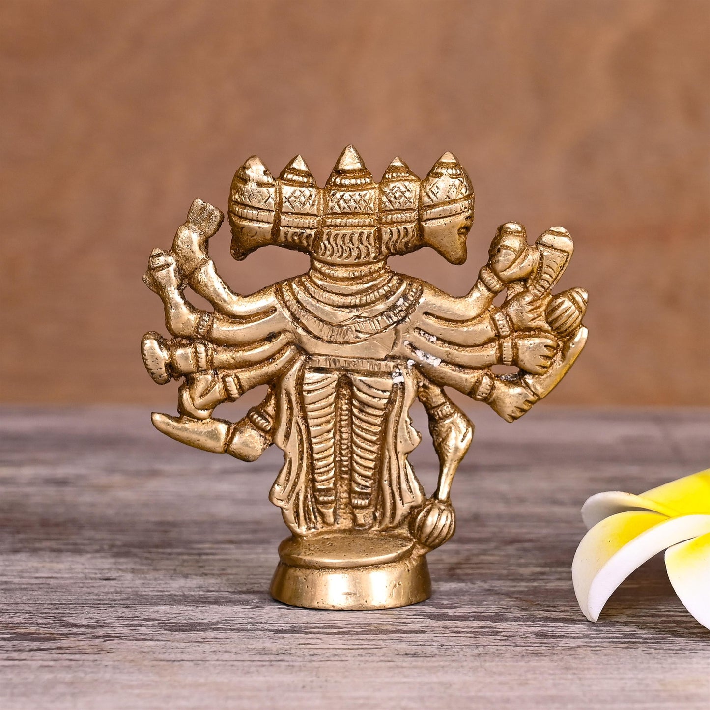 Brass Panchmukhi Hanuman Idol (4 Inch)