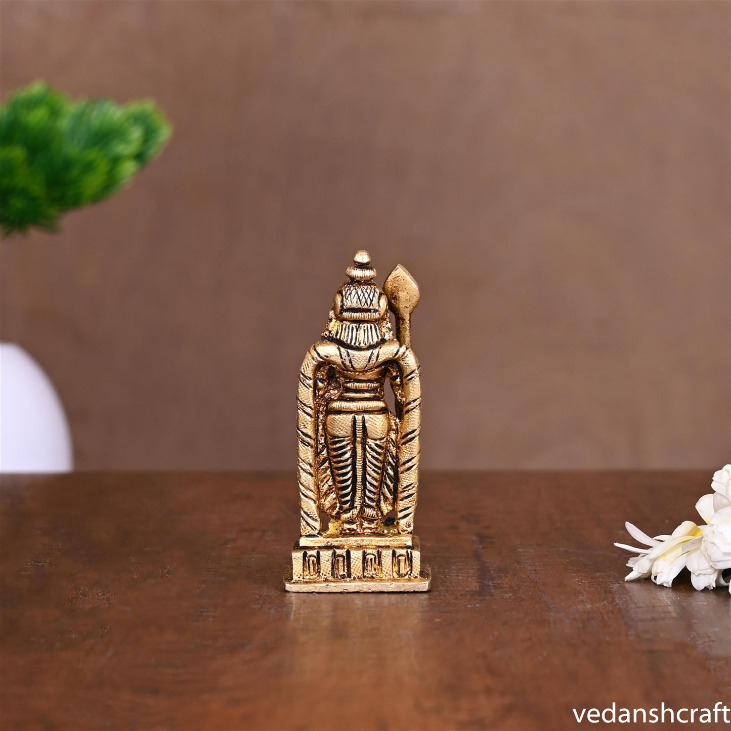 Brass Lord Murugan/Kartikeya Idol (3.2 Inch)