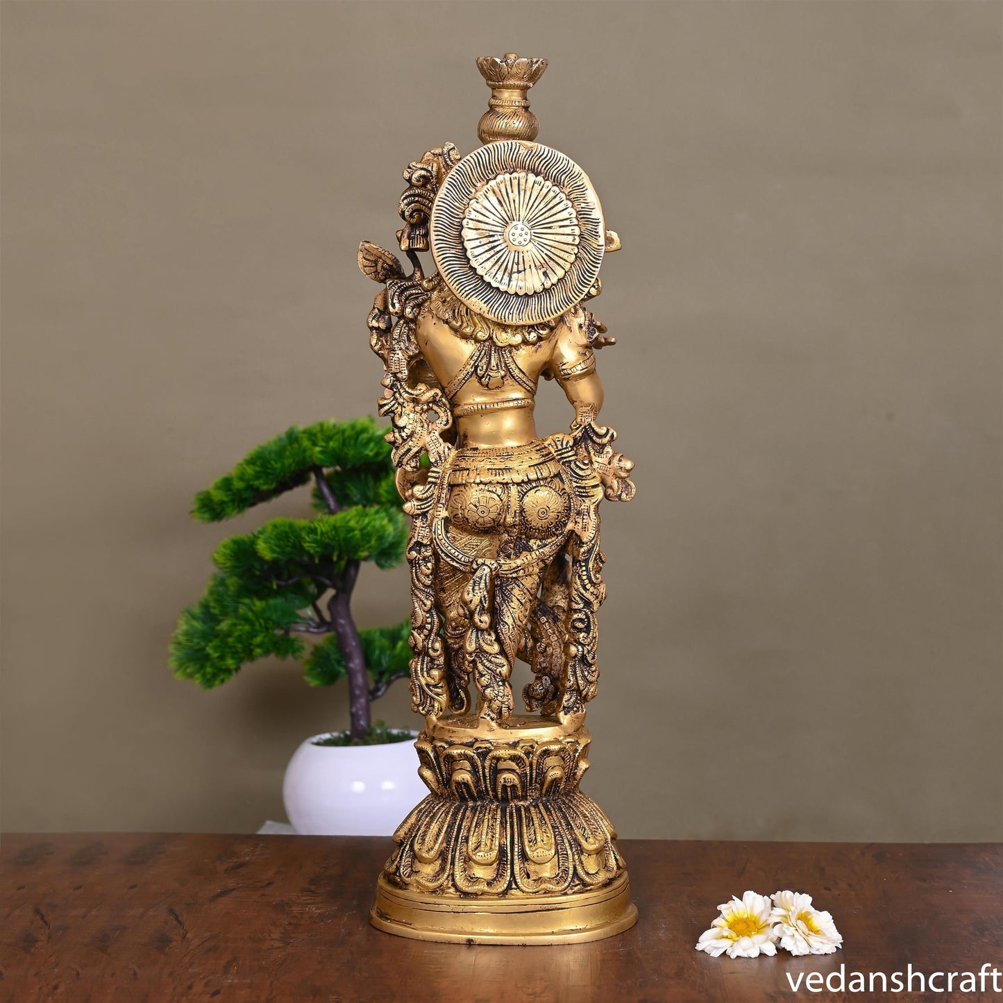 BRASS SUPERFINE LORD KRISHNA STATUE (21 INCH)