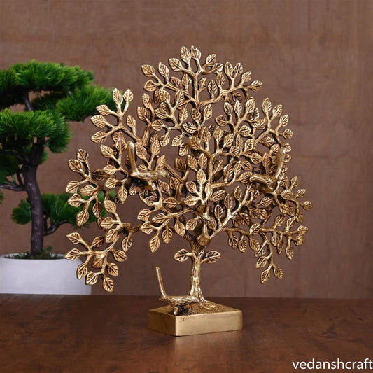 Brass Kalpvriksha Table Decor (11 Inch)