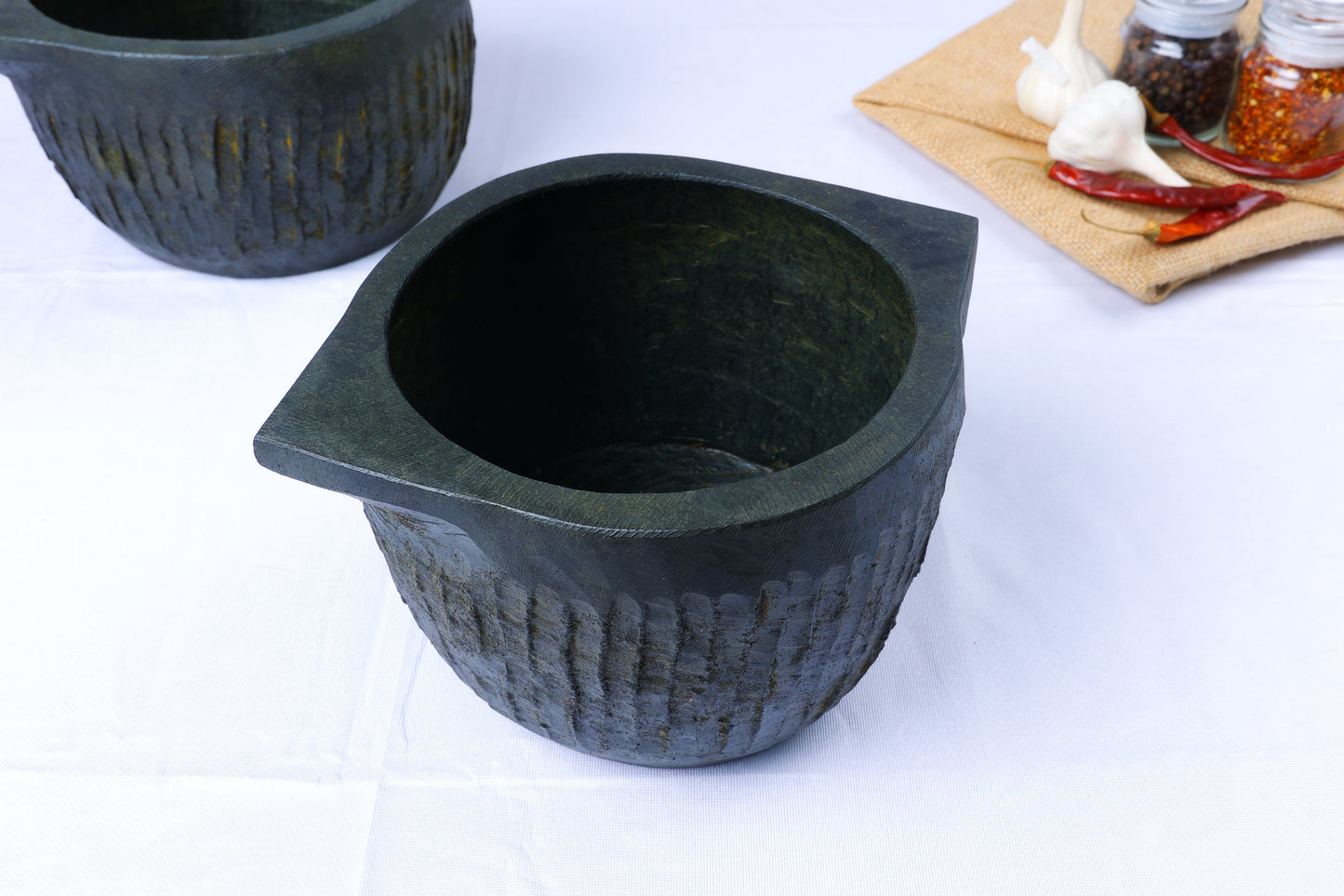 1 Week - TREATED Soap Stone Kerala Kalchatti (LARGE) 500mlL- 1L