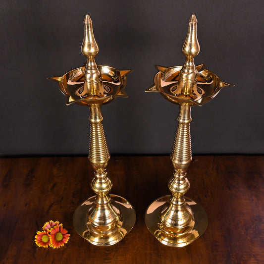 Brass Divine Samai Lamp Pair (18 Inch)