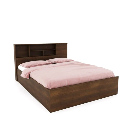 Nilkamal Mozart Queen Bed With Storage (Walnut)