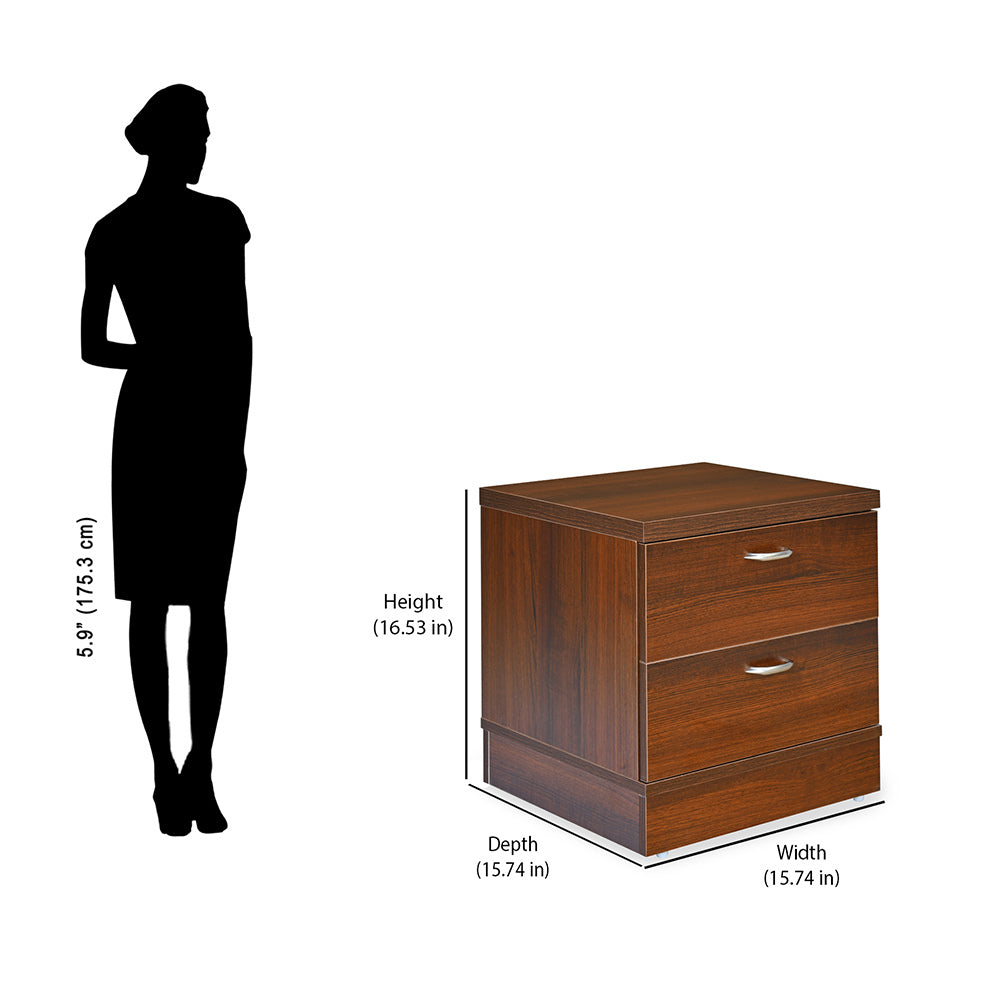 Nilkamal Prime Engineered Wood Nightstand (Samoa Teak)