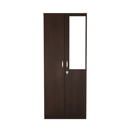 Nilkamal Willy 2 Door Mirror Wardrobe (New Wenge)