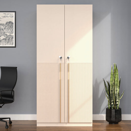 Nilkamal Mirage 2 Door Wardrobe (Ivory)