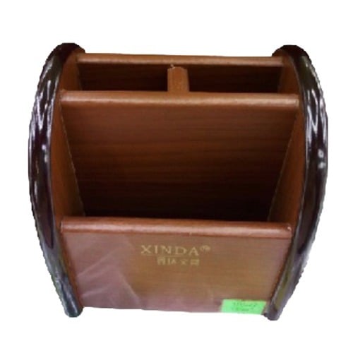 Wooden Pen Holder for Office Use - Perfect for Home & Work Organization