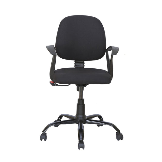 Nilkamal Remus Mid Back Fabric Chair (Black)