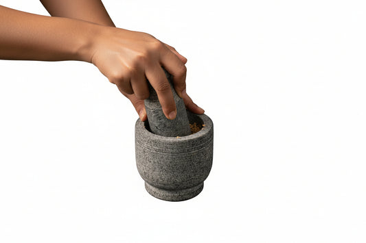 Premium Uthukuli Stone Mortar and Pestle (Cylindrical)