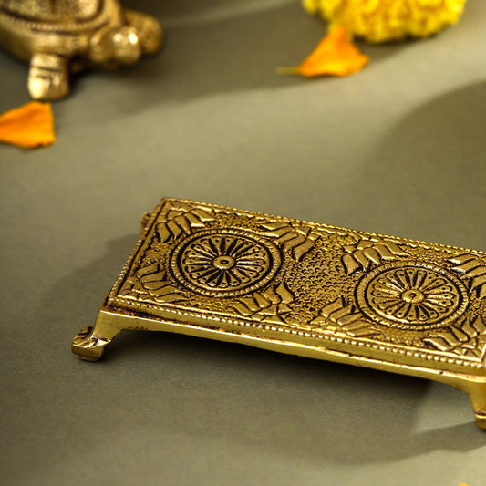 Brass Pooja Chowki (3.5 Inch)