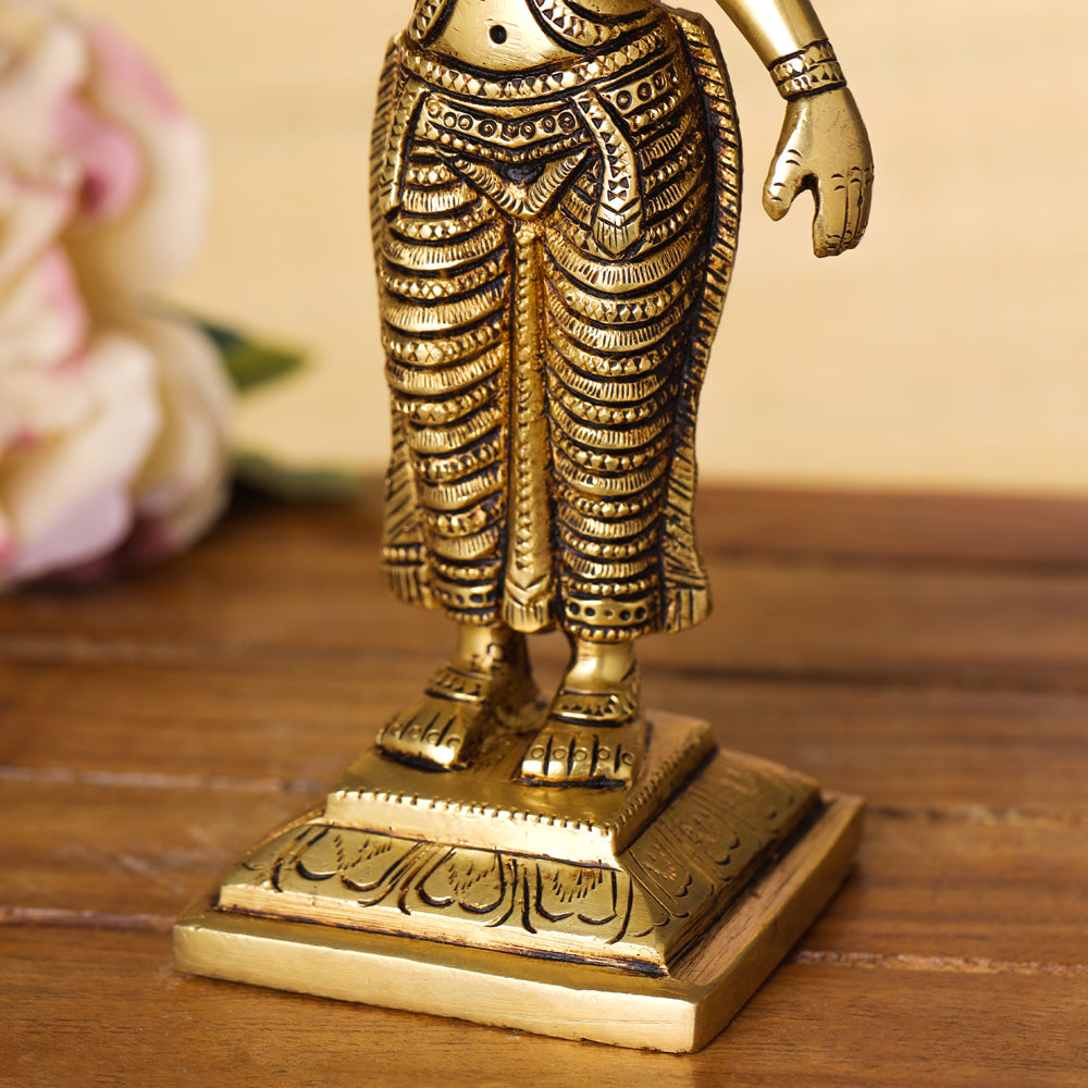 Brass Madurai Meenakshi Devi Idol (9.5 Inch)