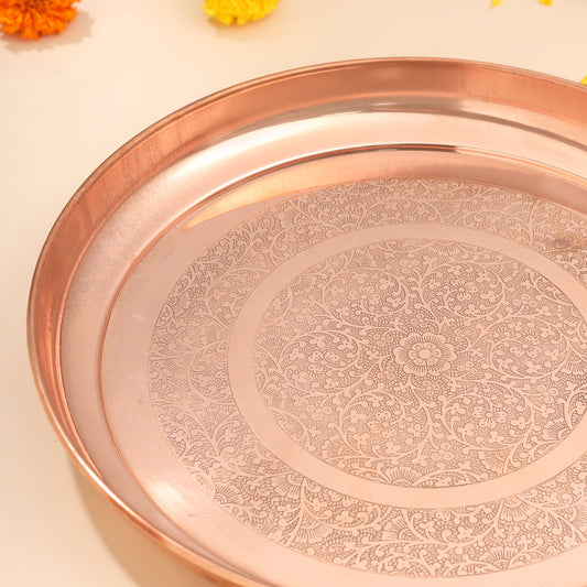 COPPER THALI (11.5 INCH)