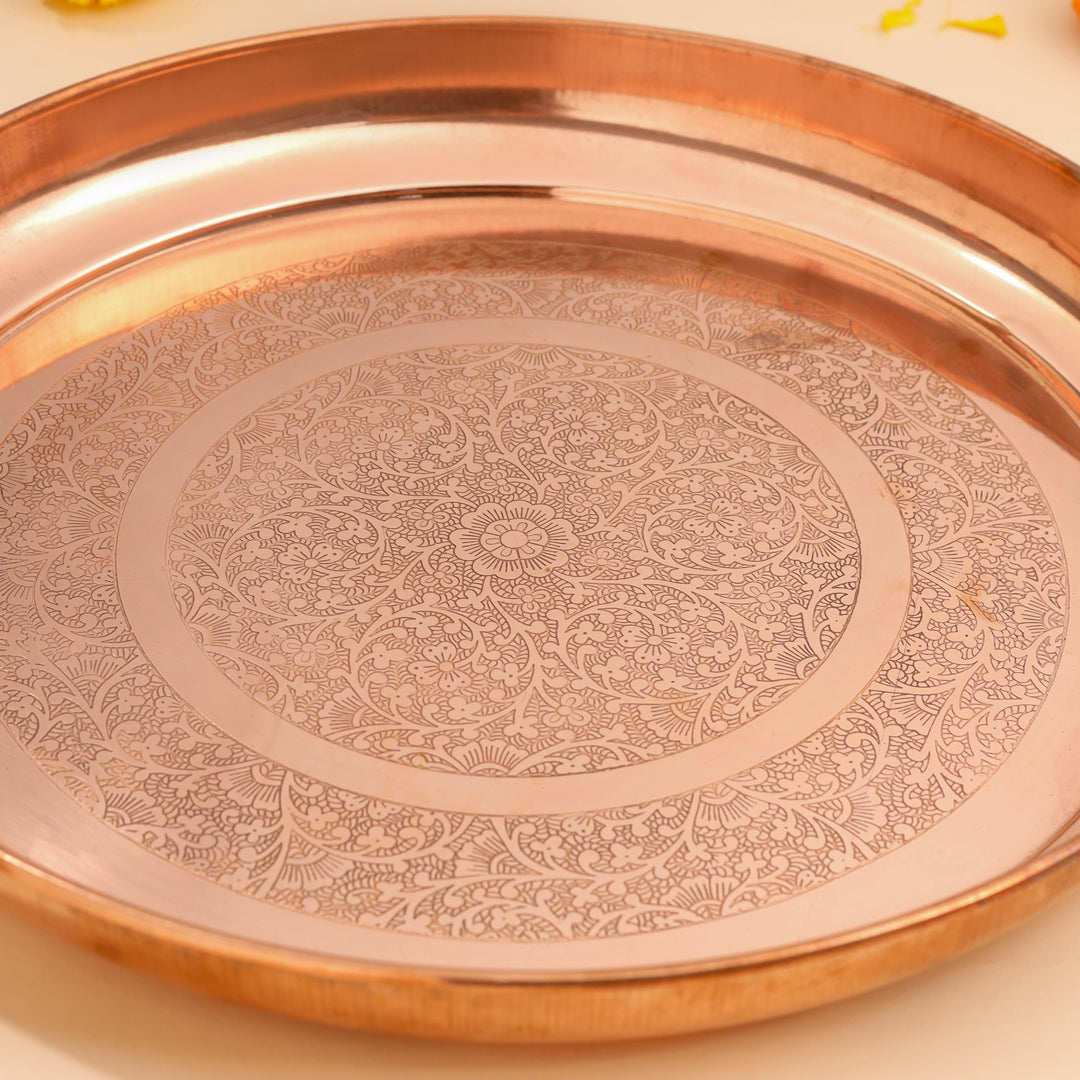 COPPER THALI (11.5 INCH)