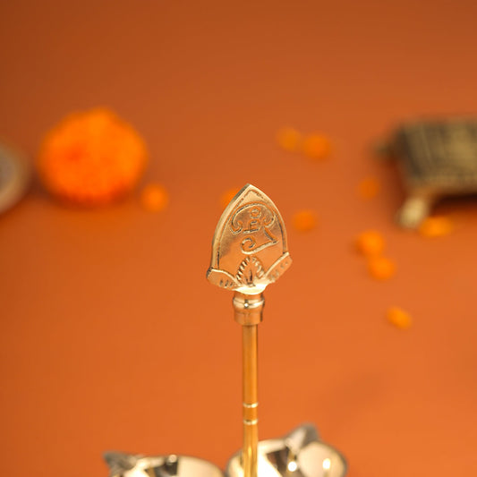 Brass Vel Six Petal Diya (6.6 Inch)