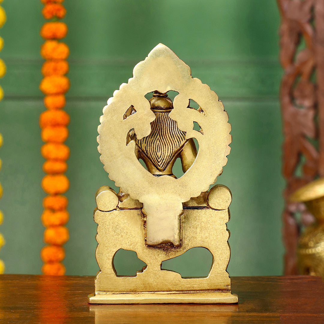 Brass Goddess Rajarajeshwari Idol – Divine Mother of the Universe (7.5 Inch)